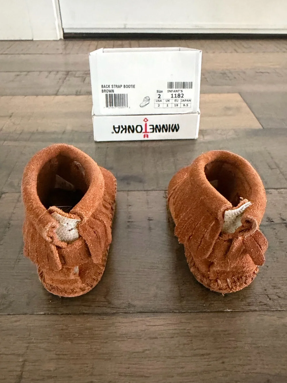 Minnetonka Toddler Fringe Moccasins - Brown size 2